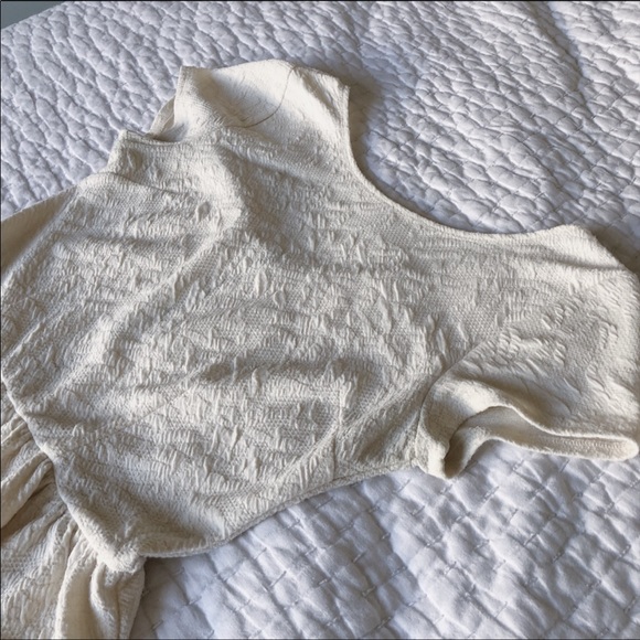 Quilted Cream Fit and Flare Dress - Picture 2 of 4